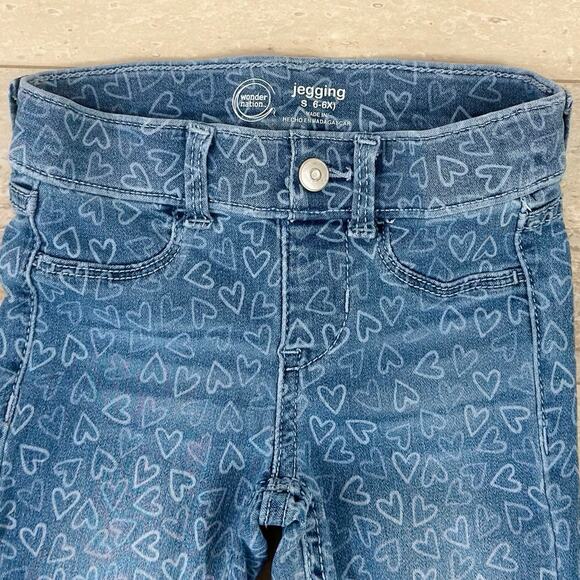 Wonder Nation Heart Printed Jeggings 6x - Picture 3 of 5